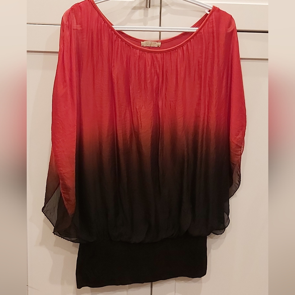 Giusy silk ombre top